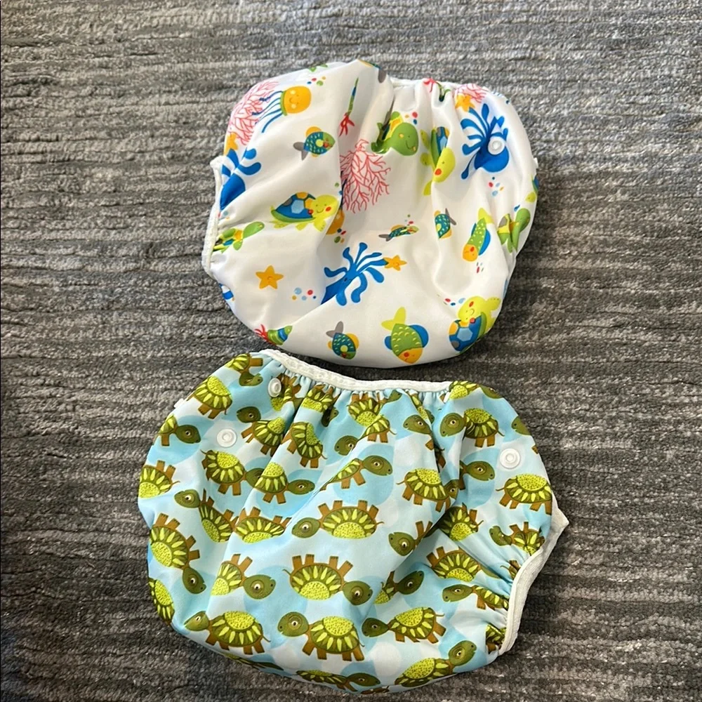 White and Blue Diaper Covers for Accessories